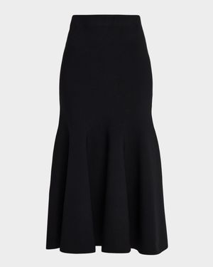 Flynn Knit Fit-&-Flare Midi Skirt