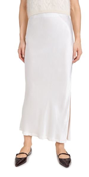Enza Costa Satin Bias Skirt Cloud 2
