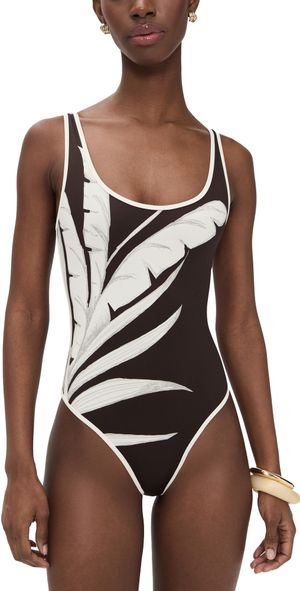 Onia Arya One Piece Espresso/Egret XS