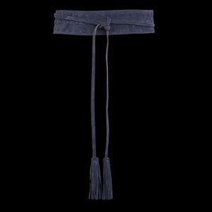 Pablo - Ceinture à nouer en cuir - Taille Unique - Bleu