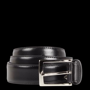 Au Printemps Paris - Ceinture à boucle en cuir - Taille 115 - Noir