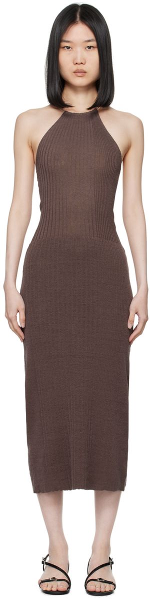 Paloma Wool Brown Zinnia Midi Dress