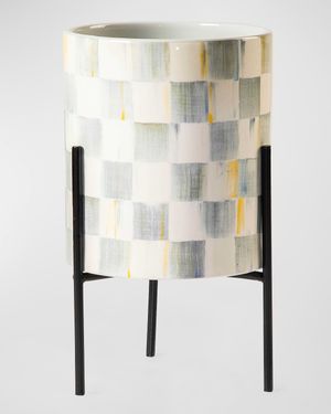 Sterling Check Tabletop Planter