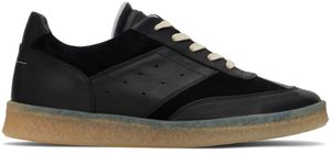 MM6 Maison Margiela Baskets de court noires à logo numérique