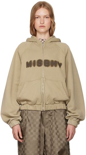 MISBHV Beige Community Zipped Hoodie