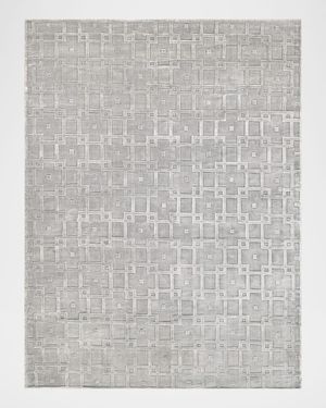 Camora Hand-Loomed Silver Rug, 12' x 15'