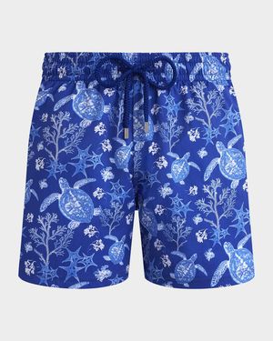 Men's Stretch X-Ray Turtles Swim Trunks