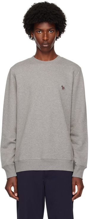 PS by Paul Smith Pull molletonné gris à logo de zèbre