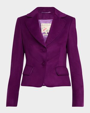 Topstitched Single-Breasted Jacket
