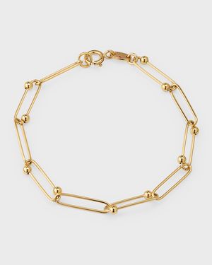 18K Yellow Gold Ball Chain Bracelet