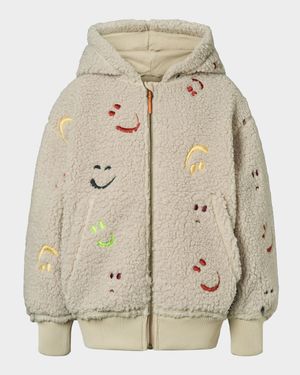 Boy's Hazzy Embroidered Fleece Jacket, Size 5-7