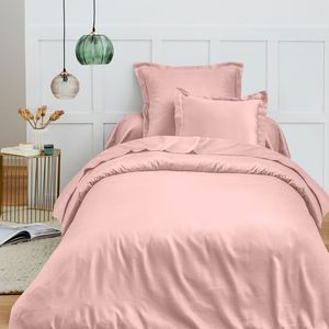 Coton Pur - Housse de couette 140 x 200 cm prémium pour lit 1 place - Taille 140x200 cm - Rose