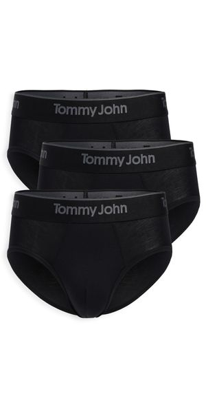 Tommy John Second Skin Briefs 3 Pack Black S