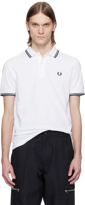 Comme des Garçons Shirt White Fred Perry Edition 'Strong Will' Polo