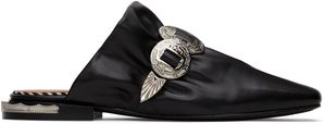 Toga Pulla SSENSE Exclusive Black Square Toe Slippers