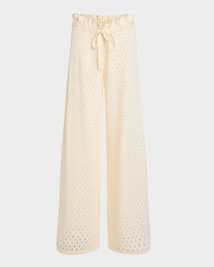 Mali Pointelle Knit Drawstring Pants