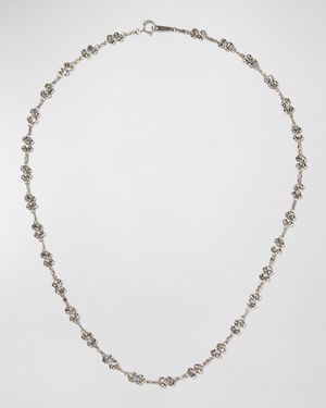 Platinum Florette Bead Necklace