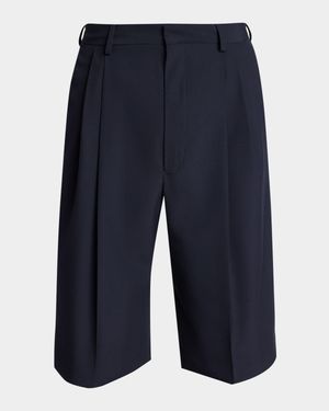 Men's Panrom Relaxed Fit Double-Pleated Shorts