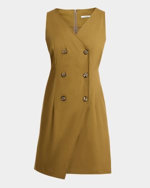 Dee Double-Breasted Stretch Cotton Dress