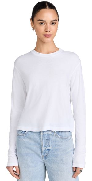 Citizens of Humanity Sabine Cropped Long Sleeve Top White L
