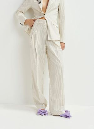 Essentiel Antwerp - Pantalon à pinces à rayures - Taille 2XL - Bleu