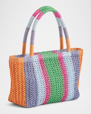 Girl's Straw Tote Bag