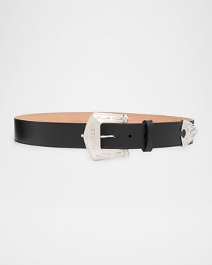 Arrow Leather Buckle Belt