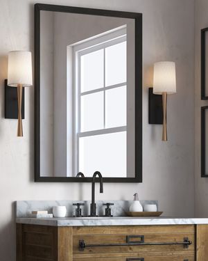 Trenton 1-Light Aged Brass and Black Wall Sconce