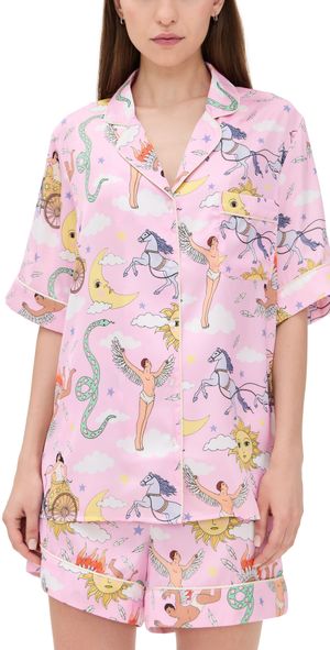 Karen Mabon Greek Mythology Short Pajama Set Pink 2X