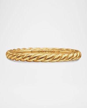 DY Unity Cable Ring in 18K Gold, 2mm