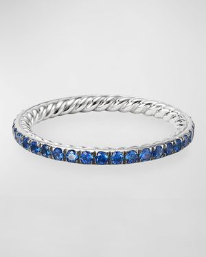 DY Eden Band Ring with Gemstones in Platinum, 1.85mm