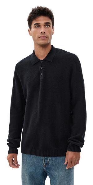 Taylor Stitch The Newton Sweater Polo Midnight Merino 46