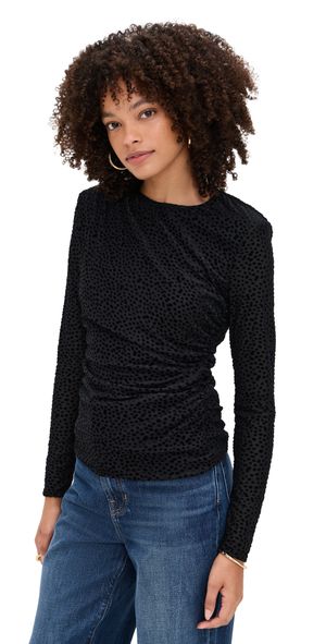 Ramy Brook Larry Top Black Dot XXS