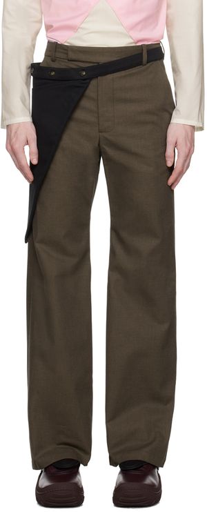 STRONGTHE Brown Pouch Trousers