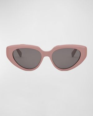 Bold 3 Dots Acetate Cat-Eye Sunglasses