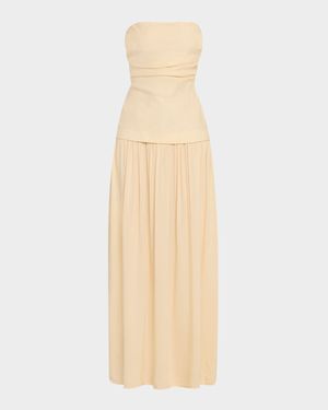 Hedy Strapless Drop-Waist Maxi Dress