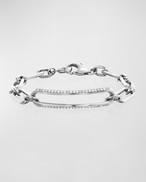 Open ID Medium Soho Chain Bracelet with Diamonds