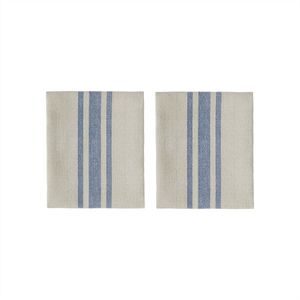 Oyoy Living Design - Serviette de table lot de 2 en coton - Taille Unique - Bleu