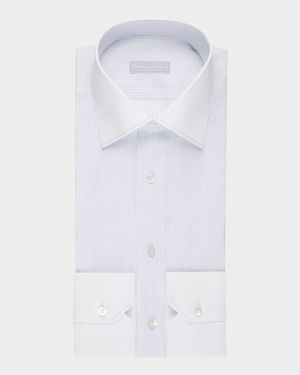 Men's Cotton Micro-Stripe Dress Shirt
