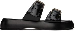BY FAR Black Wyatt Sandals