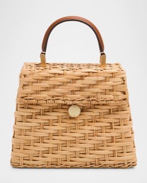 Sybil Flap Rattan Crossbody Bag