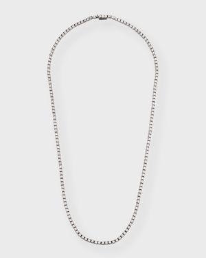 18k White Gold Diamond Necklace, 18"L, 8.30tcw