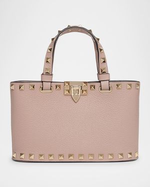 Rockstud Mini Leather Tote Bag