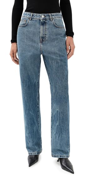 Róhe Baggy Fit Denim Jeans Mid Denim Blue 40