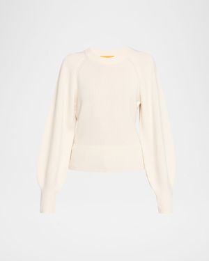 Sculpted Crewneck Cashmere Sweater