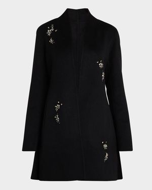 Double-Faced Cashmere Rhinestone Coat