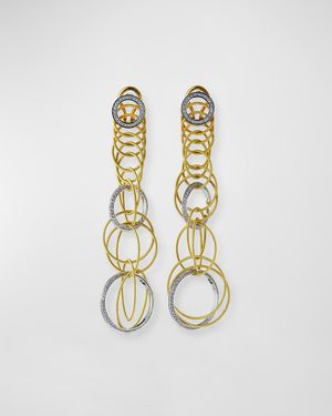 Hawaii Waikiki 18K Gold Diamond Drop Earrings