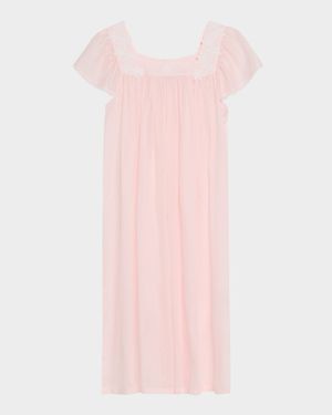 Camilla-2 Ruched Floral Applique Nightgown