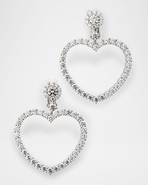 18K White Gold L'Heure Du Diamant Small Heart Earrings