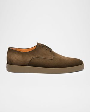 Men's Dilate Suede Rubber-Sole Derby Shoes